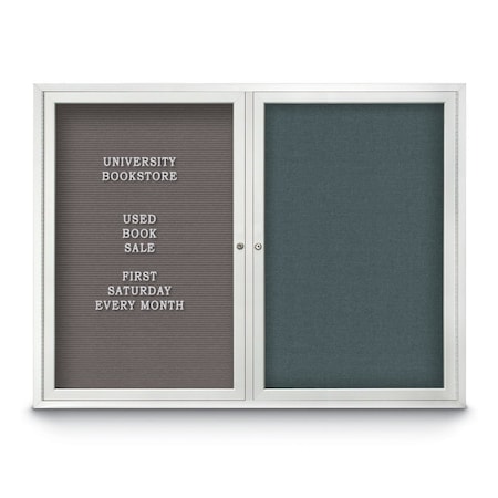 United Visual Products Corkboard, 36"x36", Surf/Bronze UV403PLUS-BRONZE-SURF